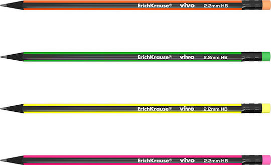 ErichKrause Vivo Μολύβι HB με Γόμα (Διάφορα Χρώματα)