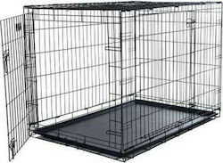 Ikaros Pet Accesories Crate Käfig für Drahtkäfig für Hunde mit 2 Türen Groß 92.5x57.5x64cm DC1002L