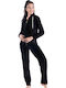 Sweatpants Set Velvet Black