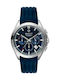 Gant Hammondsport Uhr Chronograph Batterie mit Blau Kautschukarmband