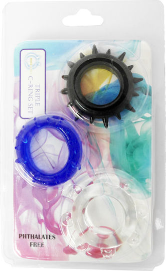 Seven Creations Boss Series Triple C-Ring Set Set Rings Cock Silicone 3pcs