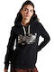Vl Boho Sparkle Long Women's Sweatshirt Hooded Black