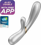 Satisfyer Hot Lover Vibrator Rabbit 20cm Silver