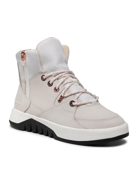 Supaway Leather Women's Ankle Boots White