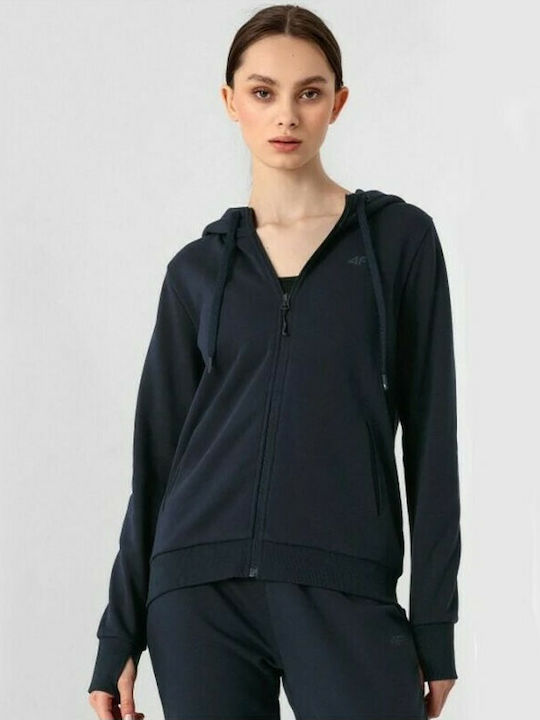 4F Jachetă Hanorac pentru Femei Cu glugă Neagră