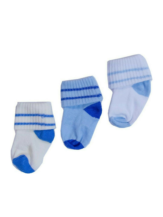 Mon Petit Art Boys 3 Pack Knee-High Socks Blue