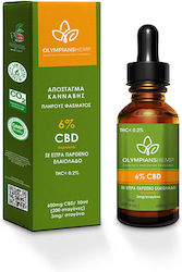 Olympian Hemp Απόσταγμα 6% CBD Έλαιο με 6% CBD 10ml