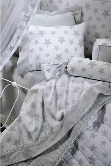 Down Town Home Baby Moskitonetze Für Kinderbett Big Star Grau