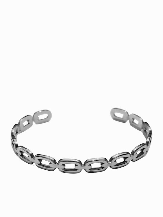 Chain Cuff 7mm Silver Stainless Steel Chain Cuff