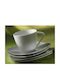 Cryspo Trio Nagoya Set of Cups Tea Porcelain White 230ml 6pcs