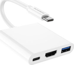 Borofone DH4 USB-C Dockingstation mit HDMI 4K PD