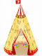 Kids Indian Teepee Play Tent Totem Orange