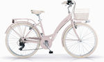 MBM Primavera 28" 2021 Ροζ Ποδήλατο Πόλης με 6 Ταχύτητες