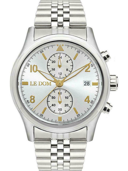 Le Dom Ανδρικό Ρολόι 42mm Χρονογράφος Μπαταρίας...