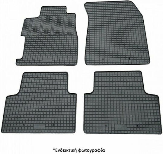 Cik Set of Front and Rear Mats 4pcs for Fiat Fullback Mitsubishi L200 2016+ Black