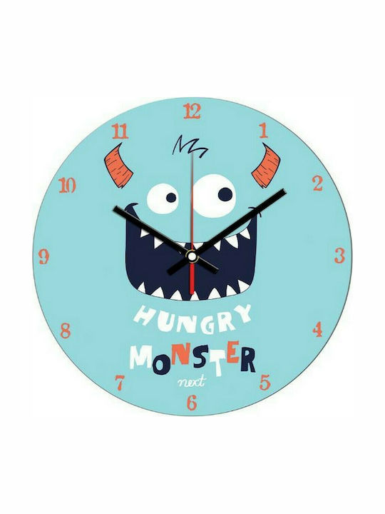 Next Παιδικό Ρολόι Τοίχου Monsters Ξύλινο 31εκ.