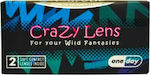 ColourVUE Crazy Lens Wild Blood 2 Ημερήσιοι Έγχρωμοι Χωρίς Διοπτρία Φακοί Επαφής Υδρογέλης