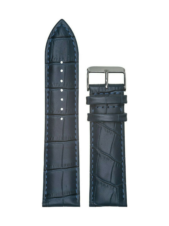Tzevelion ART521 Δερμάτινο Λουράκι Navy Μπλε 12mm