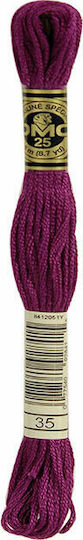 DMC Faden Stickerei Mouliné 117 Baumwolle Dunkel-Fuchsia 8m