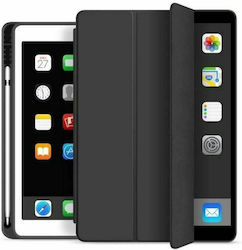 iNOS Smart Flip Cover Stand / Υποδοχή Στυλό Μαύρο (iPad 2019/2020/2021 10.2'')