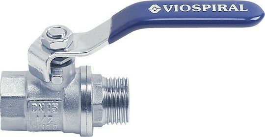 Viospiral Valve / Switch Straight 1/2" Full Flow Ball With Handle 1/2 Male/Female