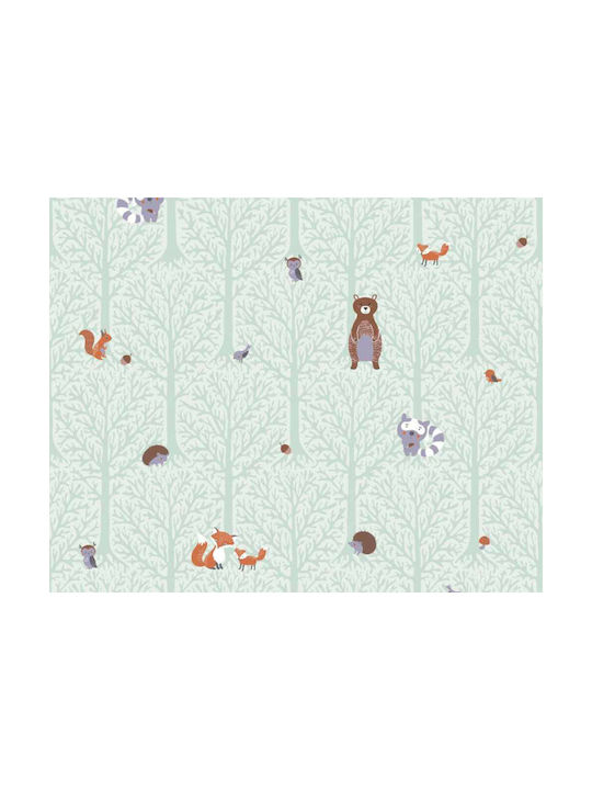 AS Creation Kids Wallpaper Vinyl Coated Forest Animals L53xH1005εκ.