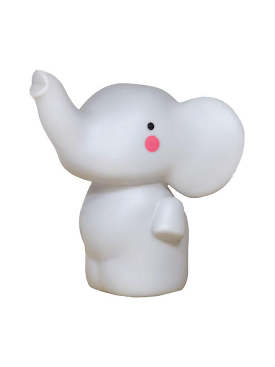 Kiokids Led Kids Decorative Lamp Elephant with Color Changes White 15.5x9.5x13.5εκ.