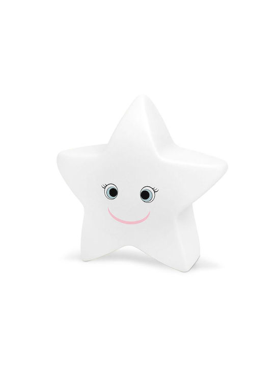 Kiokids LED Детско Декоративно Осветление Звездичка с Промяна на Цветовете Бял 15x13см