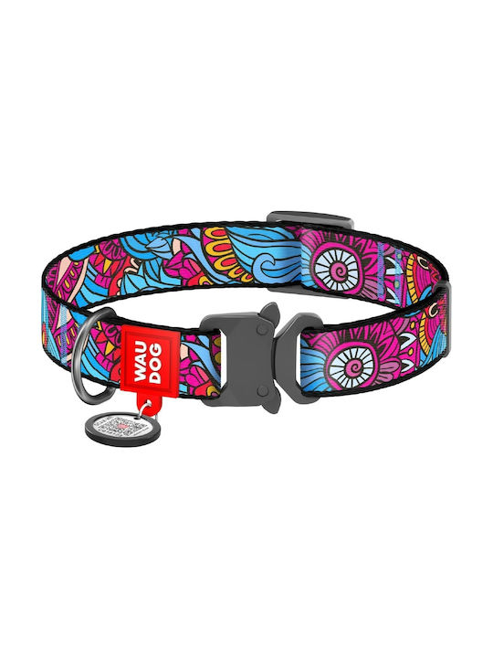 WauDog Summer Dog Collar with Smart ID & Metal Buckle 25mm x 31 - 49cm