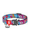 WauDog Summer Dog Collar with Smart ID & Metal Buckle 25mm x 31 - 49cm