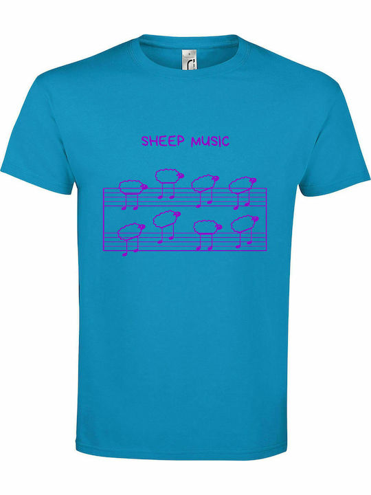 T-shirt Unisex "Sheep Music", Aqua