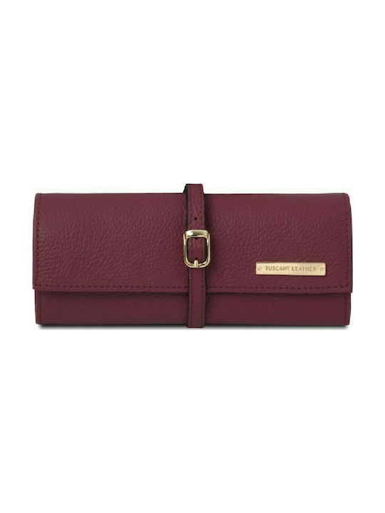 Tuscany Leather Μπιζουτιέρα Μπορντό 21x6x7cm
