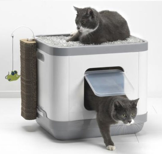 Pet Camelot Catconcept Cat Toilet Closed Gray L48 x W40 x H43cm