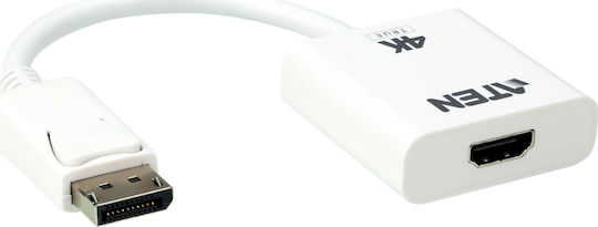 Aten Convertor DisplayPort masculin în HDMI feminin Alb 1buc VC986B