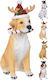 JK Home Decoration Christmas Ceramic Doggy Figure 22cm (Μiscellaneous Designs/Colors)
