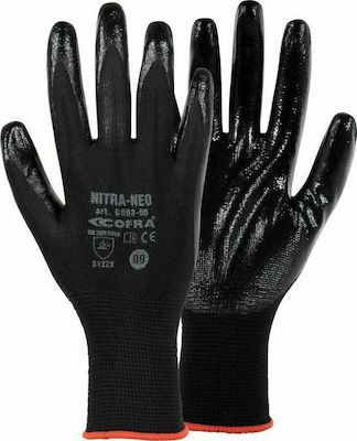 Cofra Nitra-Neo Safety Glofe Nitrile Garden Black