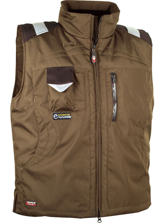 Cofra Polar Waterproof Safety Vest Brown V013-0-03