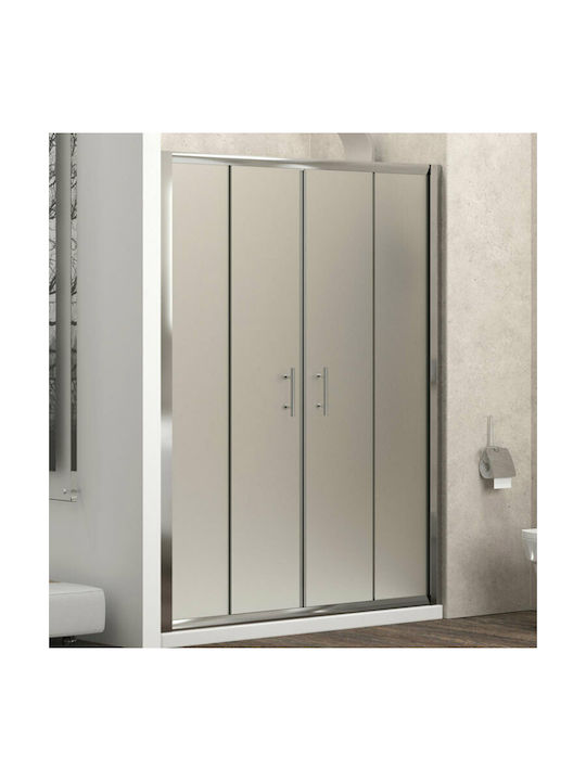 Karag Flora 600 Shower Screen for Shower with Sliding Door 70x190cm Satine Cromo