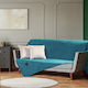 Beauty Home Velvety Cuvertură Pentru Canapea 2 Locuri Blănos 180x250 cm Albastru Petrol