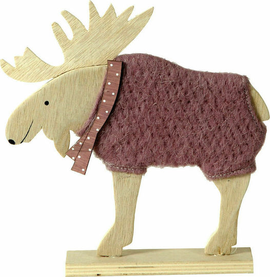 Lianos Christmas Wooden Figure Reindeer Copper Length 25cm