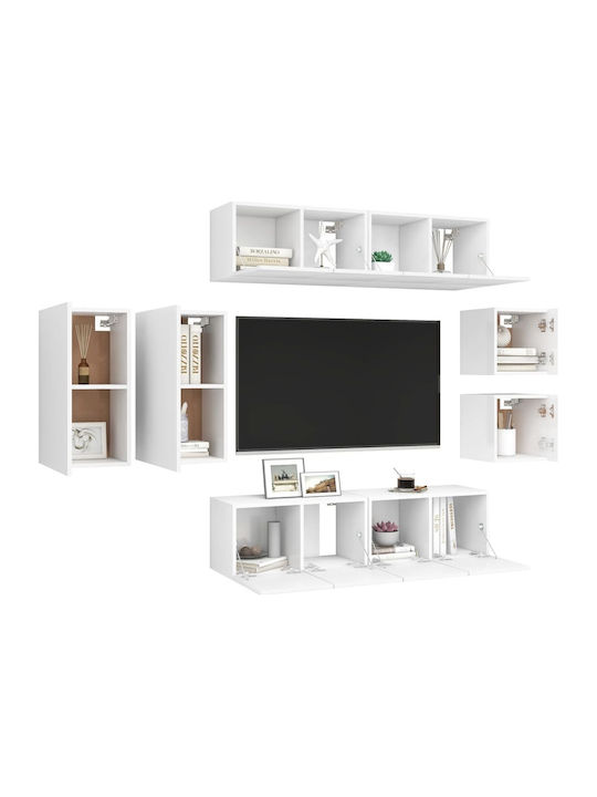 Living Room TV Unit White L120xW30xH120cm