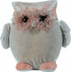 Lianos Christmas Fabric Figure Owl Pink Height 18cm