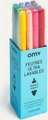 Omy Washable Drawing Markers Double Tip Set 16pcs