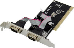 Powertech Card de control PCI cu 2 porturi RS232 DB9 Serial