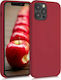 KWmobile Rubber Back Cover Σιλικόνης Rococo Red...