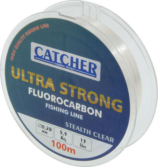 Catcher Πετονιά Ψαρέματος Fluorocarbon Διάφανη 100m / 0.18mm / 2.5kg