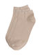 ME-WE Damen Einfarbige Socken Beige 3Pack