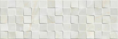 Keros Decorado Cubik Kitchen Wall / Bathroom Gloss Ceramic Tile 75x25cm Onix