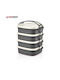 Herzberg Plastic Lunch Box Gray 20x19cm