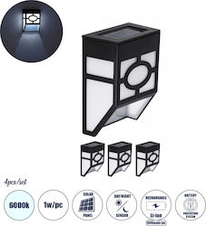 GloboStar Set of 4 Wall Solar Lights Traffic light 1W 100lm